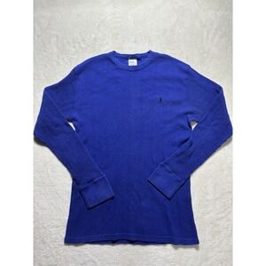 Polo Ralph Lauren Thermal Long Sleeve Shirt Under Wear Polo Solid Blue Mens M